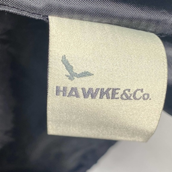 Hawk & Co Black Hooded Rain Coat Jacket Medium Style L3H06055H - Picture 8 of 9